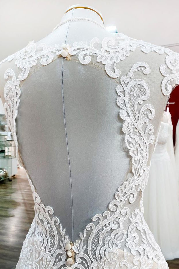 Long Mermaid Lace Sweetheart Wedding Dress with Appliques Lace