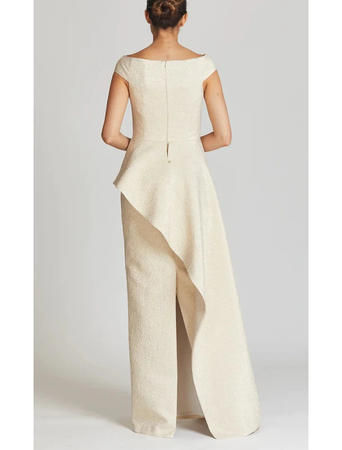 Aimishang Sheath / Column Evening Gown Elegant Dress Formal Prom Floor Length Sleeveless Off Shoulder Polyester with Floral Print