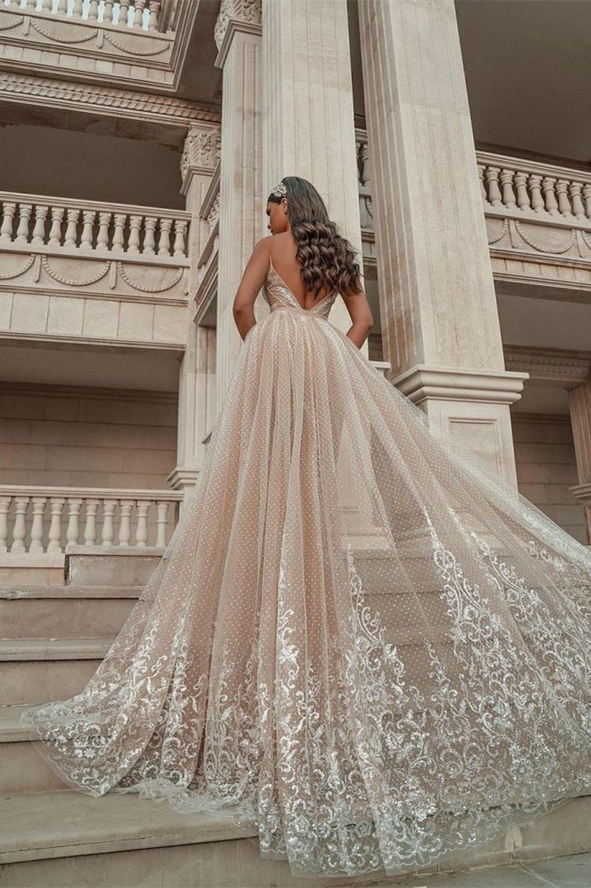 New Arrival Mermaid Wedding Dress with Appliques Ruffles and Spaghetti-Straps