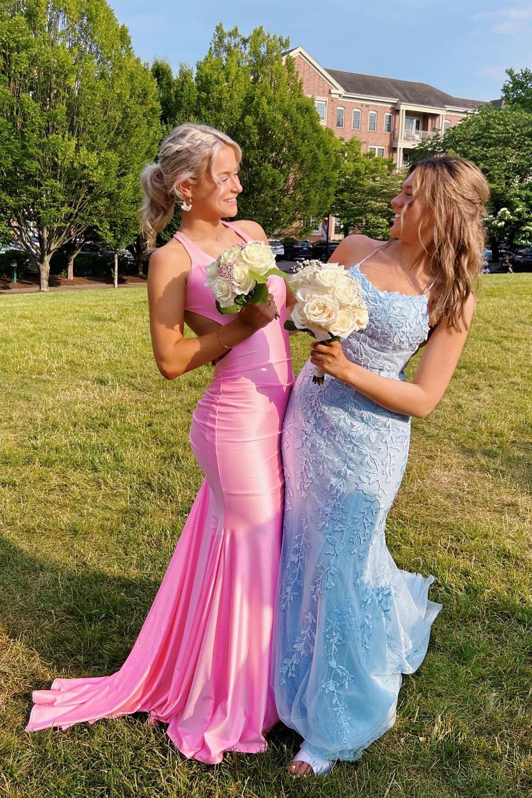 V-neck Open Back Ruched Mermaid Graduation Dress Formal Dresses Long