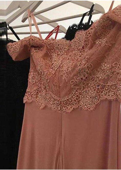 Trumpet/Mermaid Off-Shoulder Sweep Train Jersey Appliqued Prom Dresses Elegant Evening Dress Wholesale