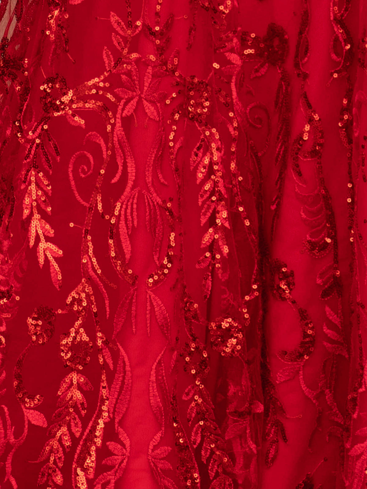 Mermaid V Neck Sequined Lace Prom Dress with Slit