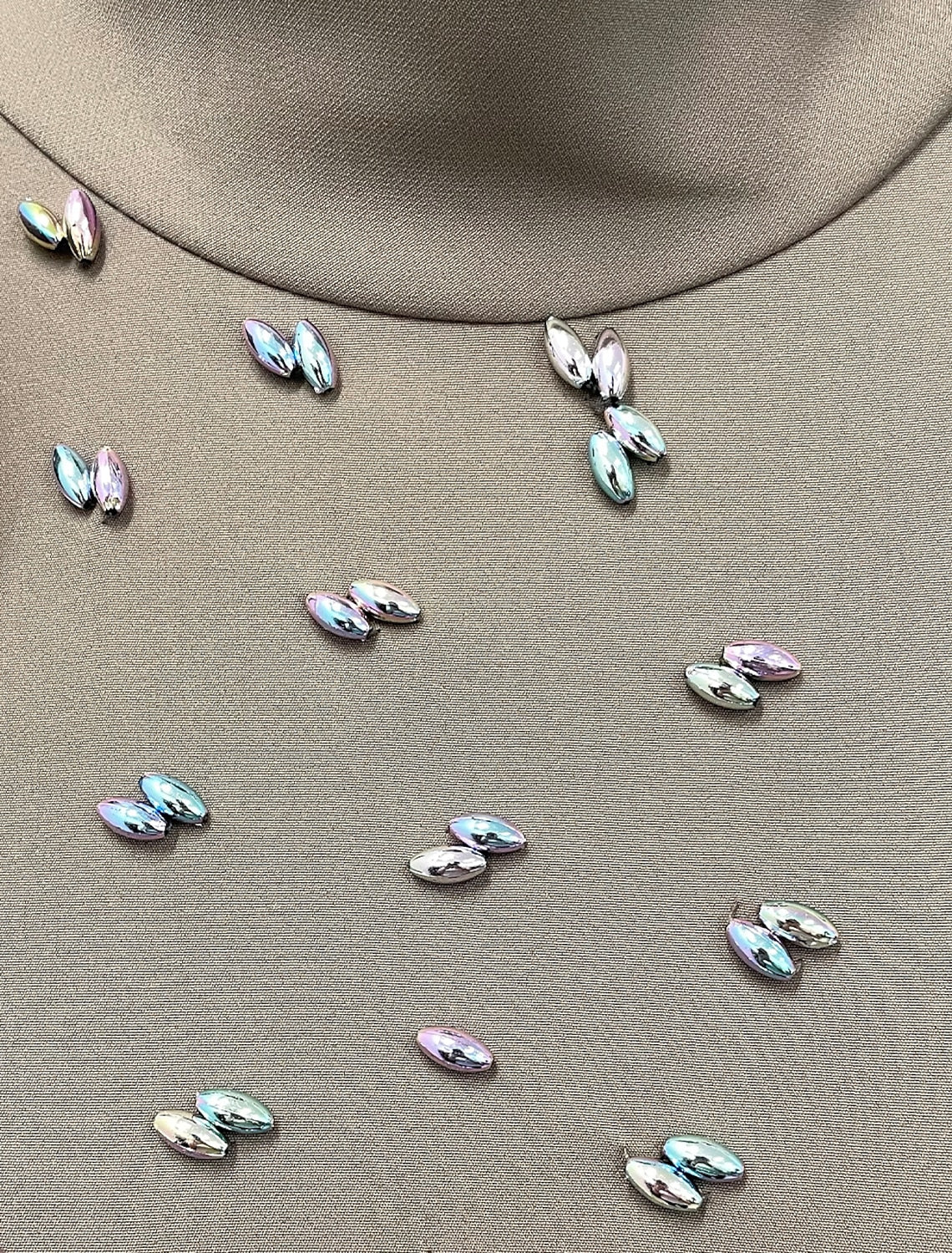 Sheath / Column Cocktail Dresses Elegant Dress Fall Wedding Guest Dress Formal Ankle Length Sleeveless High Neck  Fabric with Slit Appliques 2025