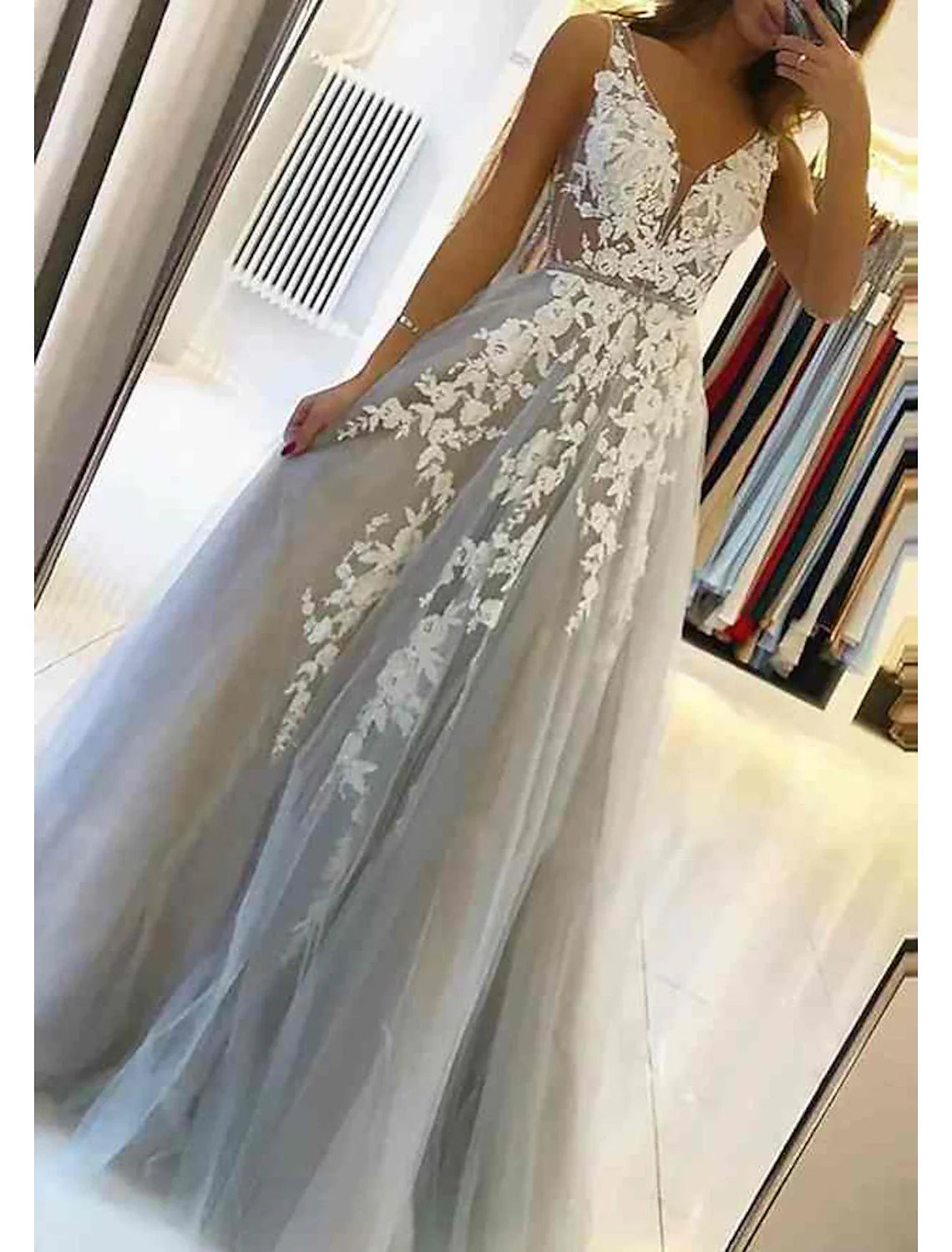 Ball Gown Evening Gown Floral Dress Prom Black Tie Court Train Sleeveless Off Shoulder Royal Style Cotton Backless with Beading Appliques