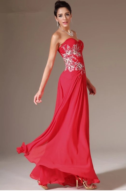 Red Evening Dresses Mermaid Sweetheart Chiffon Lace Plus Size Long Formal Party Evening Gown Prom Dresses Robe De Soiree