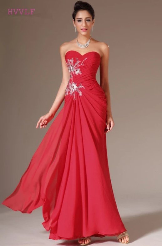 Red Evening Dresses Mermaid Sweetheart Chiffon Lace Plus Size Long Formal Party Evening Gown Prom Dresses Robe De Soiree