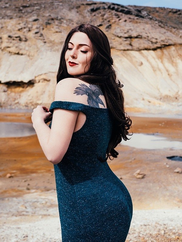 Trumpet/Mermaid Ruffles Sequins Sleeveless Off-the-Shoulder Sweep/Brush Train Dresses