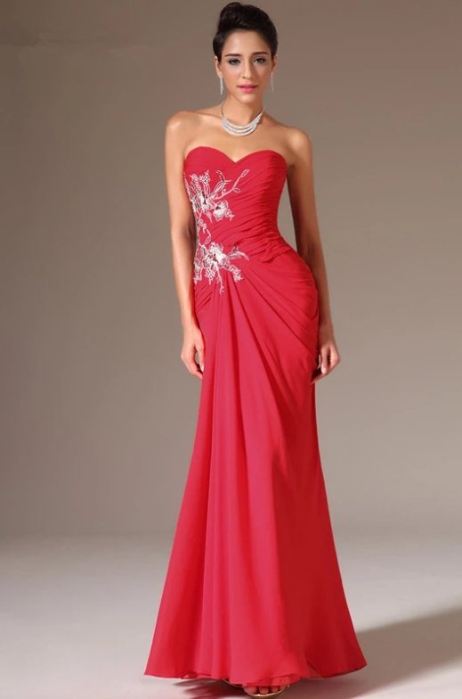 Red Evening Dresses Mermaid Sweetheart Chiffon Lace Plus Size Long Formal Party Evening Gown Prom Dresses Robe De Soiree